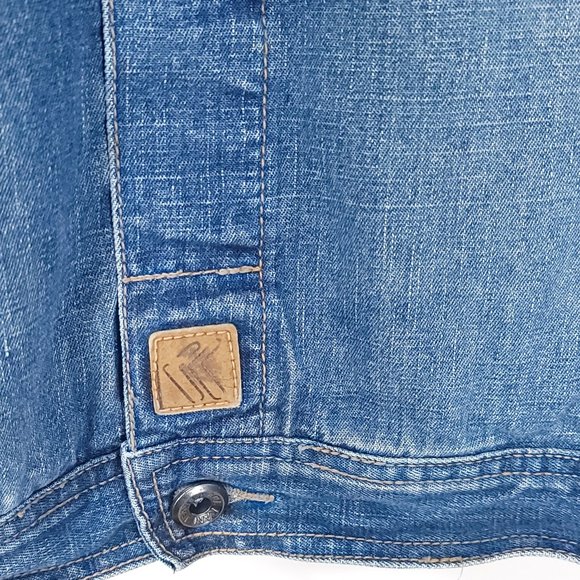 Kani Jeans Jacket Men's XL Button Front Blue Denim Distressed - Picture 6 of 15